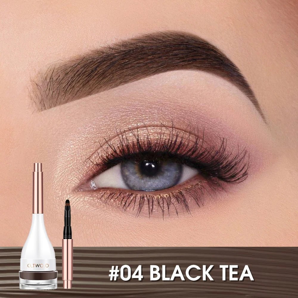 Eyebrow Pomade: Brow Mascara, Natural Waterproof, Long Lasting Creamy Texture - 4 Colors Tinted, Sculpted Brow Gel with Brush 04 / CHINA