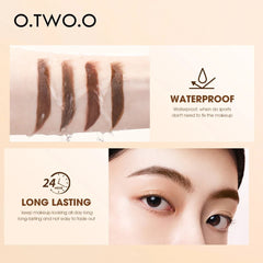 Eyebrow Pomade: Brow Mascara, Natural Waterproof, Long Lasting Creamy Texture - 4 Colors Tinted, Sculpted Brow Gel with Brush