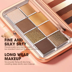 Eyeshadow Palette: 8 Colors Matte Highlighter Eye Shadow, Glitter Shiny Pearly Brightening Makeup Shadows for Eyes