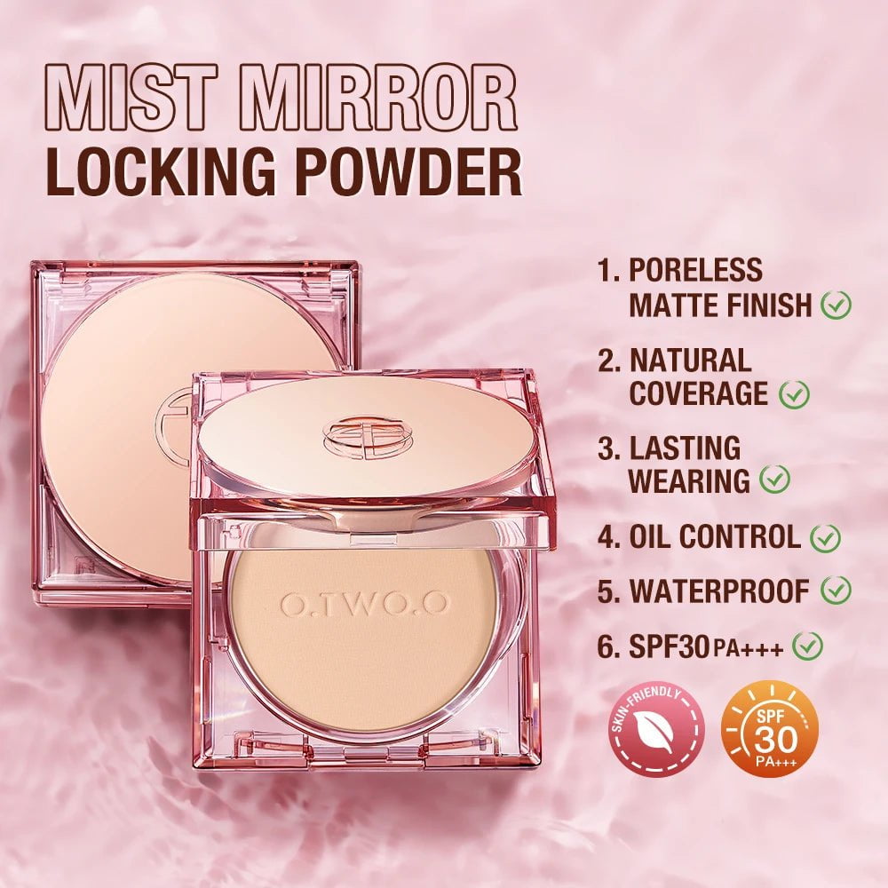Face Powder: Oil-control, 24 Hours SPF 30 PA+++, Long Lasting, Waterproof, Matte - Makeup Setting Compact Powder