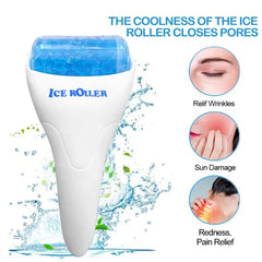 Facial Roller: Reusable Ice Massager for Skin Lifting and Muscle Cold Therapy Blue