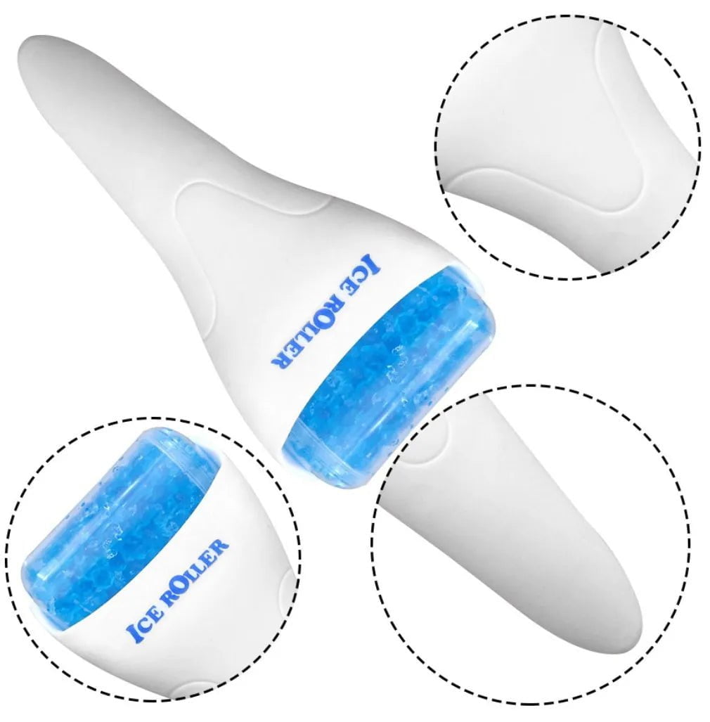 Facial Roller: Reusable Ice Massager for Skin Lifting and Muscle Cold Therapy Blue