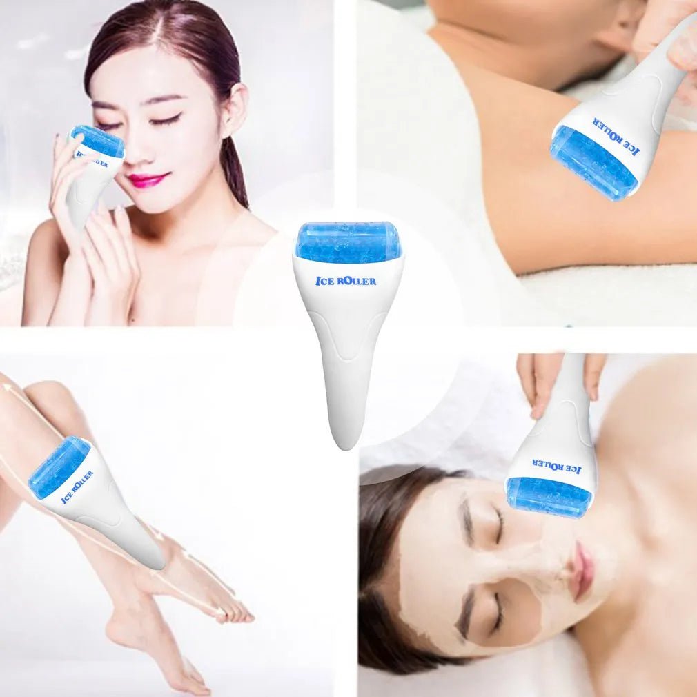 Facial Roller: Reusable Ice Massager for Skin Lifting and Muscle Cold Therapy Blue