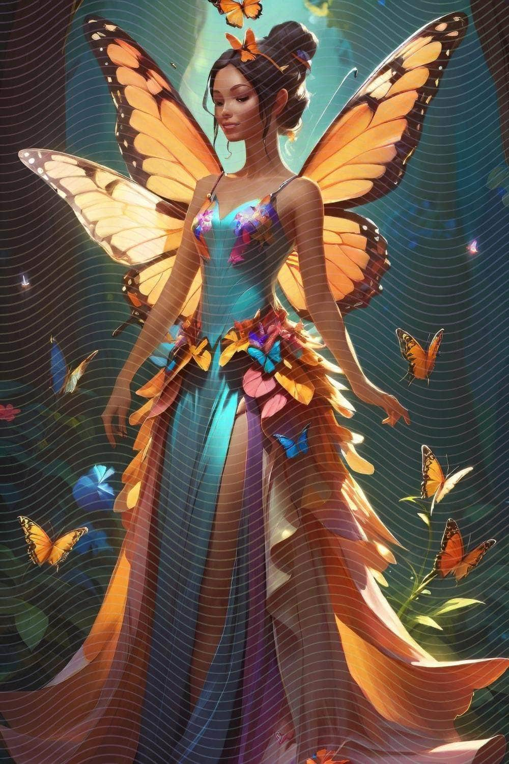 Fantasy Beautiful Fairy: Enchanting Elegance