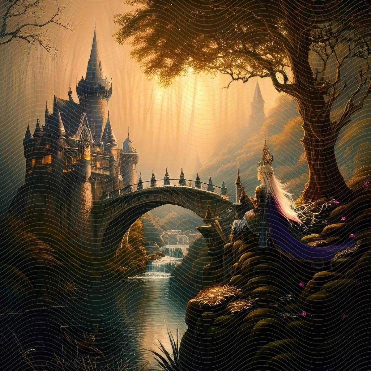 Fantasy Castle A Bridge and A Princess