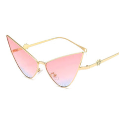 Fashion Butterfly Sunglasses Light Pink/Gold / Resin