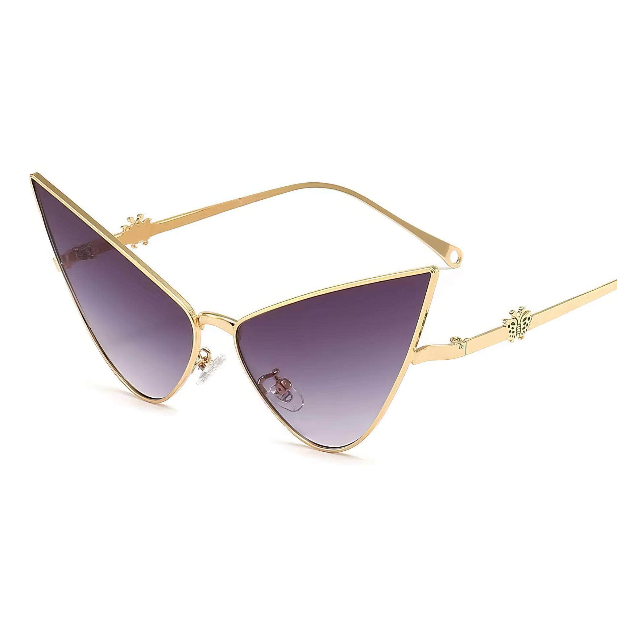 Fashion Butterfly Sunglasses Purple/Gold / Resin
