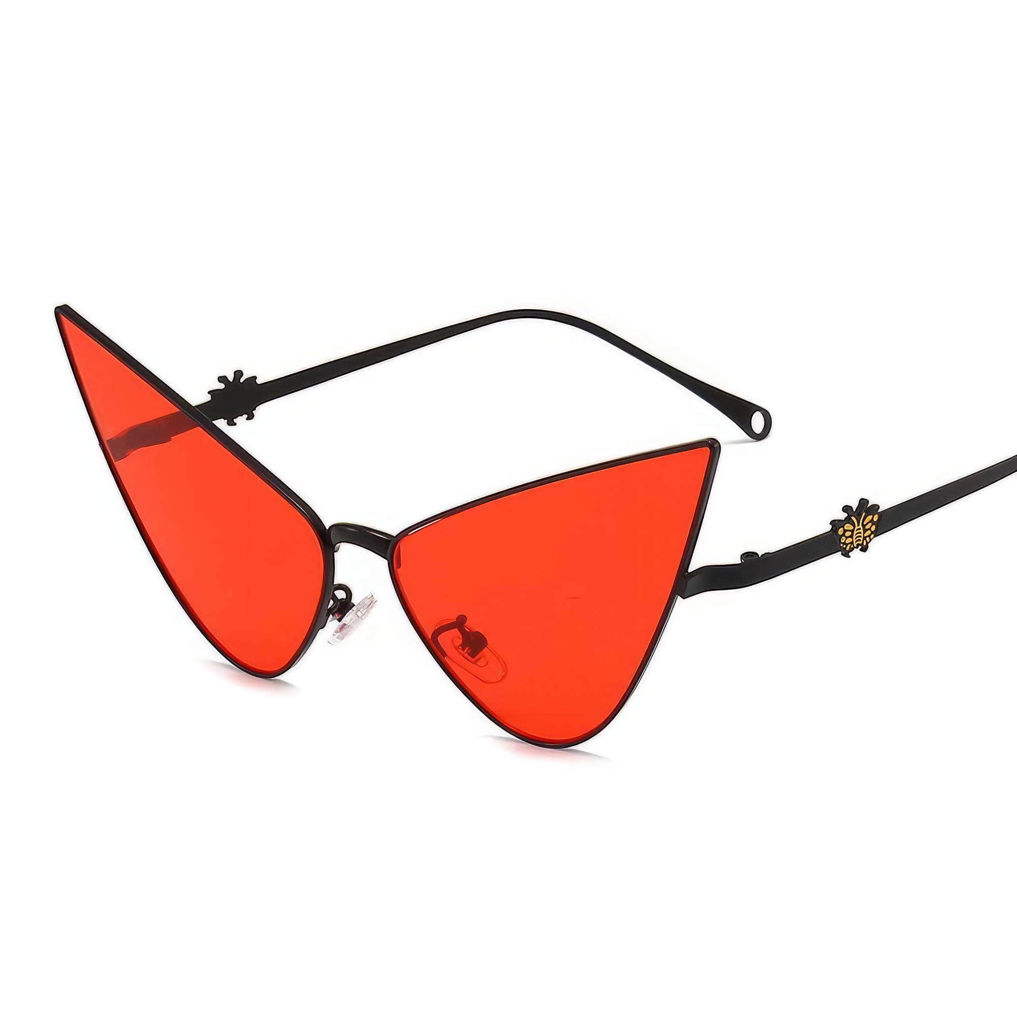 Fashion Butterfly Sunglasses Red/Black / Resin