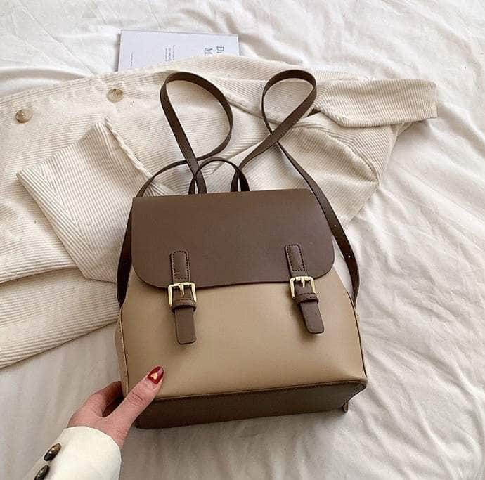 Fashion-forward Retro Backpack Tan