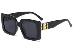 Fashion Large Frame Sunglasses black/black / Resin