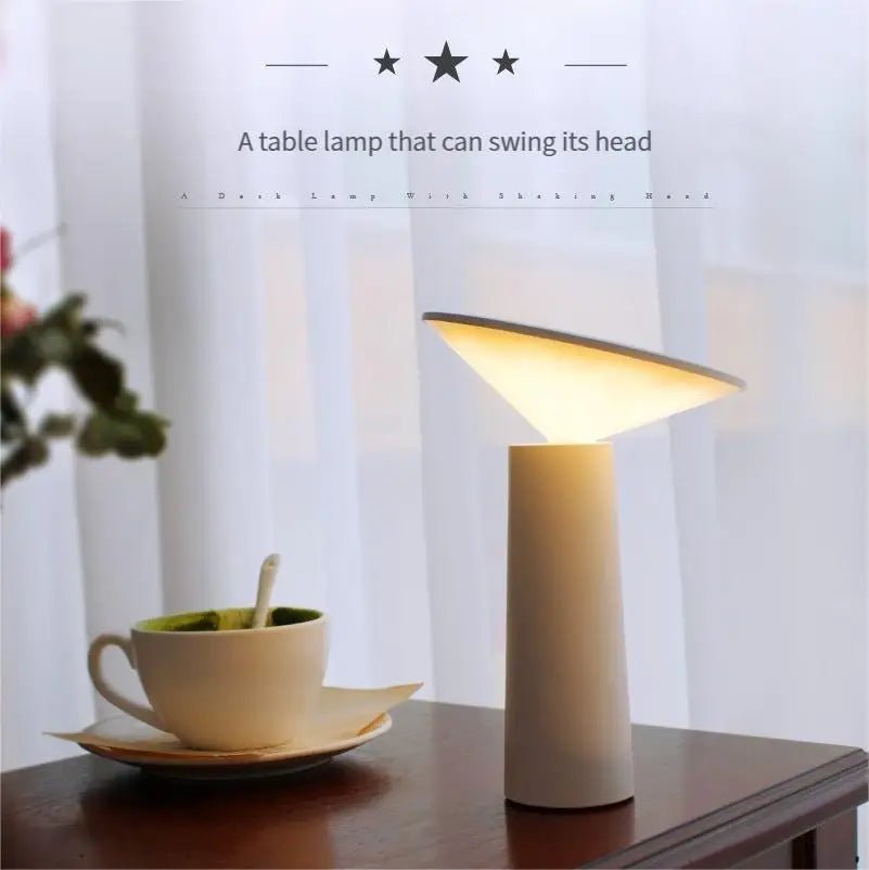 Fashion LED Table Lamp: Dimmable, Bedroom Reading, Aesthetic Room Decoration, Portable USB Rechargeable Night Lights
