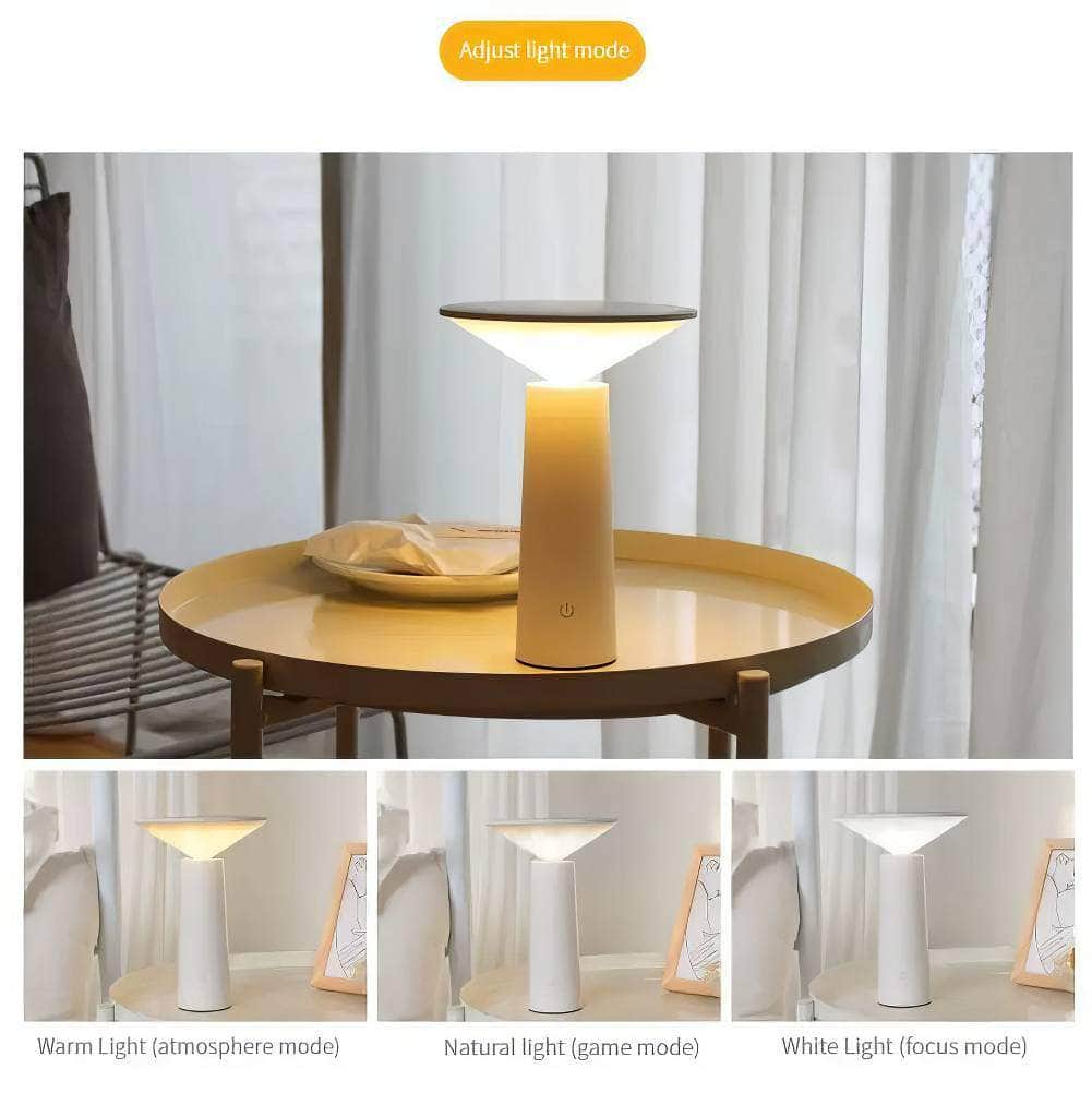 Fashion LED Table Lamp: Dimmable, Bedroom Reading, Aesthetic Room Decoration, Portable USB Rechargeable Night Lights