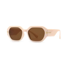 Fashion Square T-Frame Sunglasses Pink/Tan / Resin
