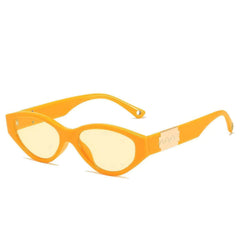 Fashion Trending Cat Eye Sunglasses Golden Rod / Resin