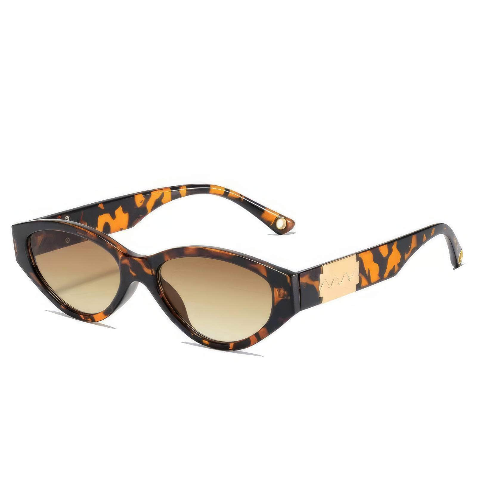 Fashion Trending Cat Eye Sunglasses Leopard Tan / Resin