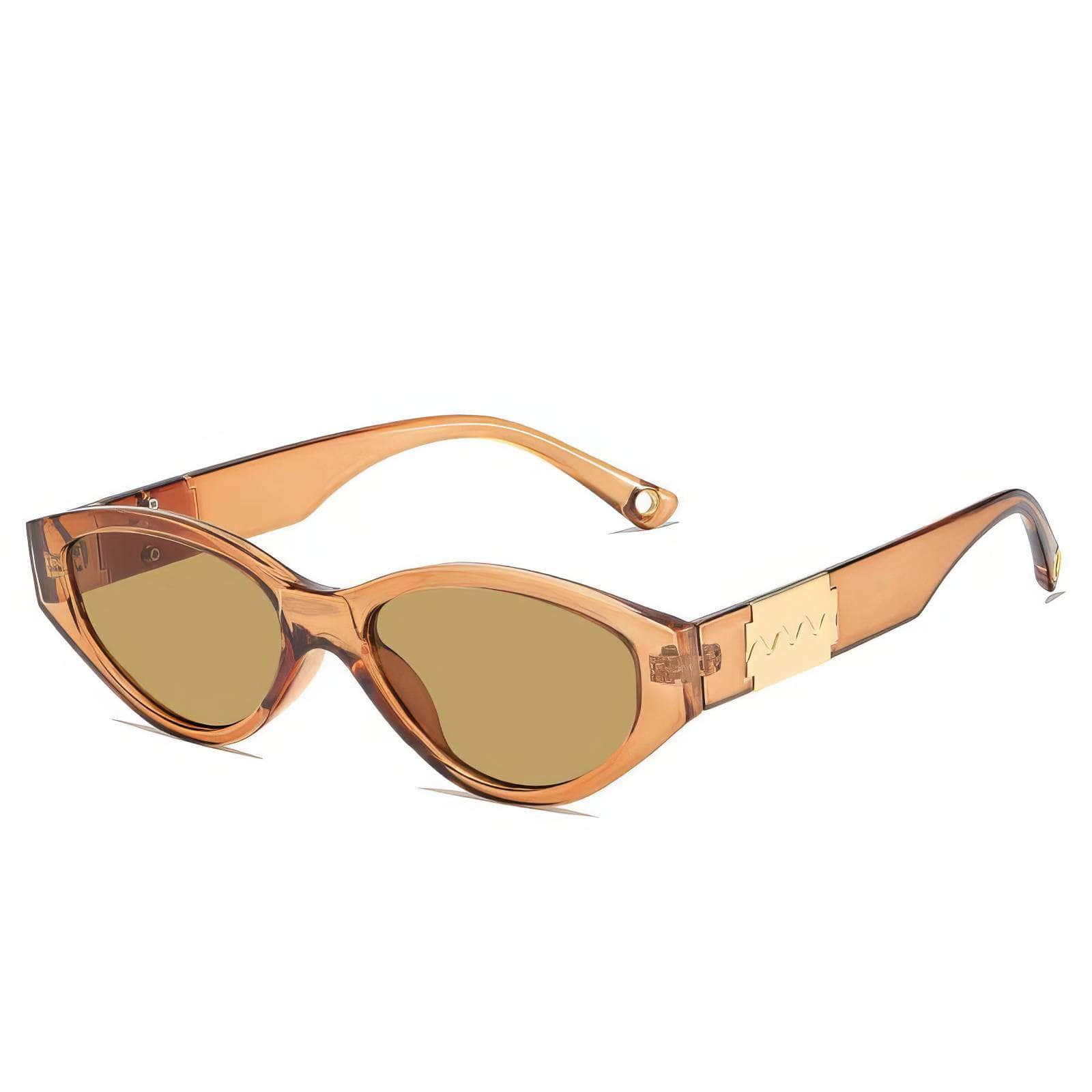 Fashion Trending Cat Eye Sunglasses Tan / Resin
