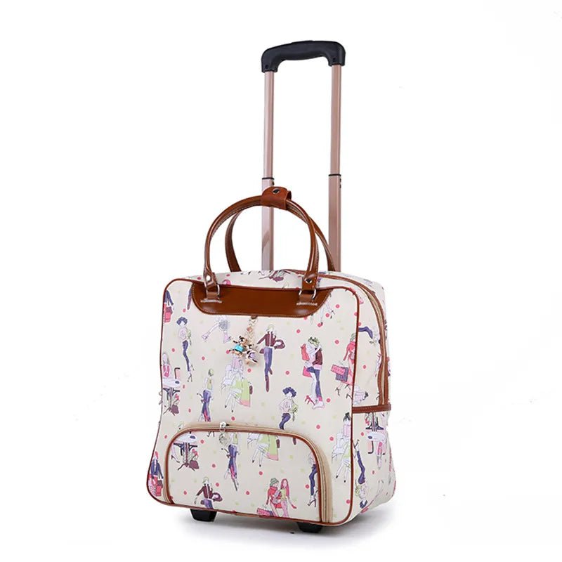 Fashion Women's Travel Luggage Trolley Bag with Wheels - Business Boarding, Rolling Suitcase style 4