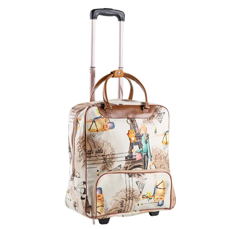 Fashion Women's Travel Trolley Bag with Wheels - Business Boarding Rolling Suitcase style 9