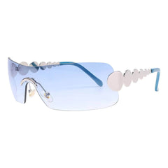 Fashion Wrap Around Eyewear Light Blue / Resin