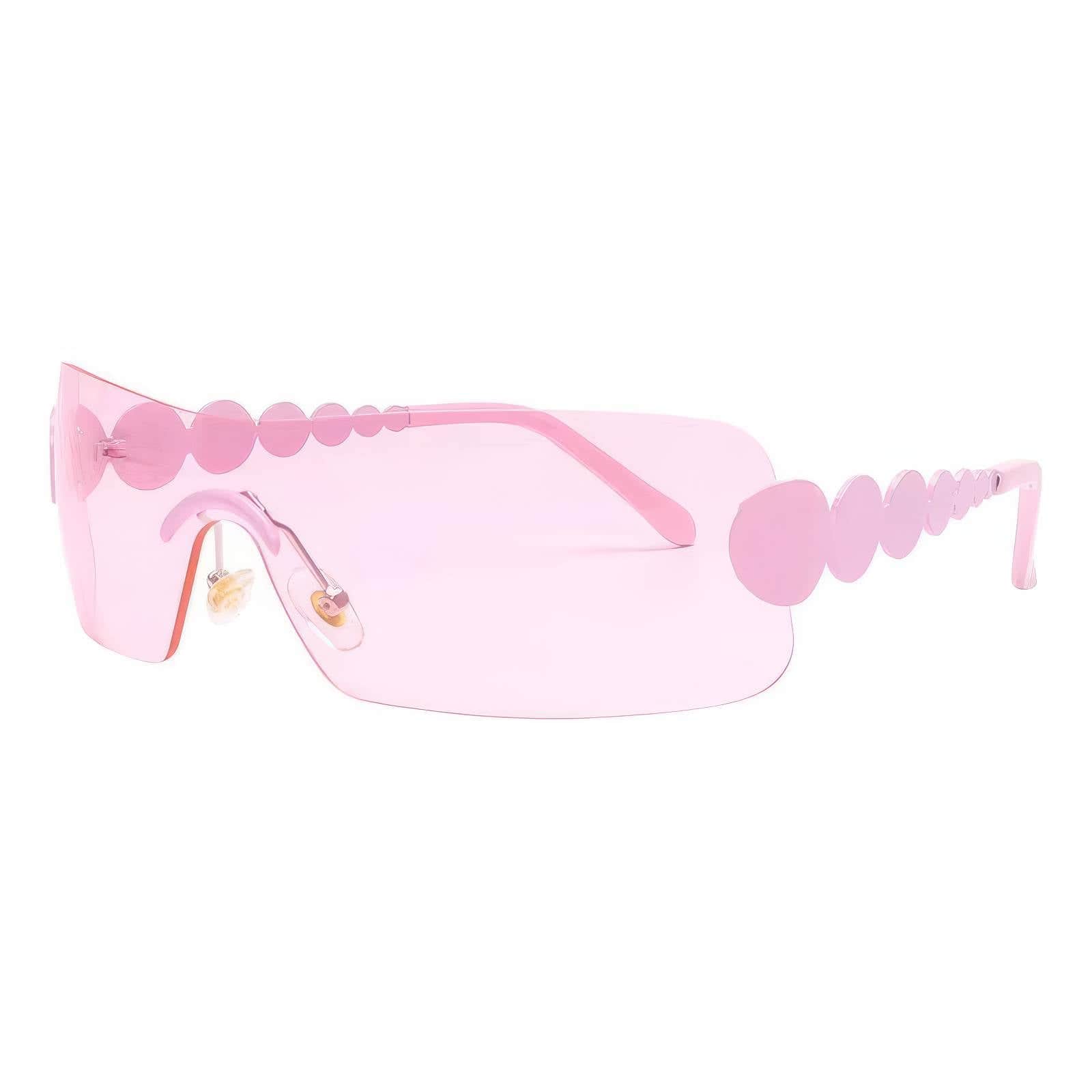 Fashion Wrap Around Eyewear Light Pink / Resin