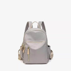 Fashionable Nylon Fabric Backpack Taupe