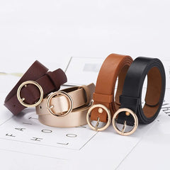 Fashionable Round Buckle Women's Belt