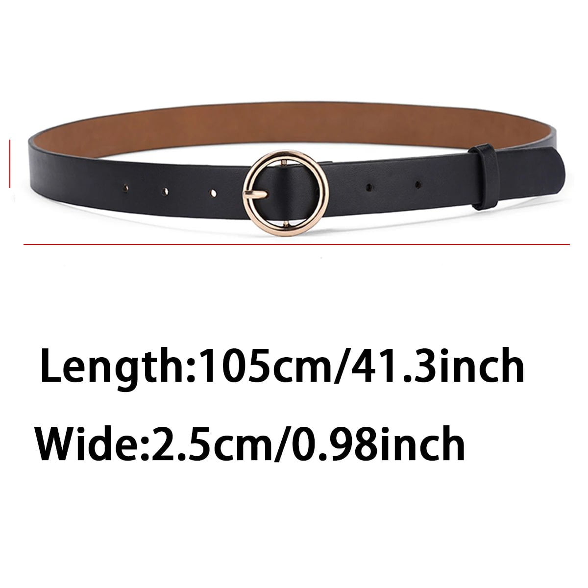 Fashionable Round Buckle Women's Belt