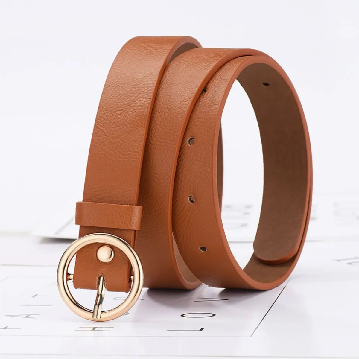 Fashionable Round Buckle Women's Belt