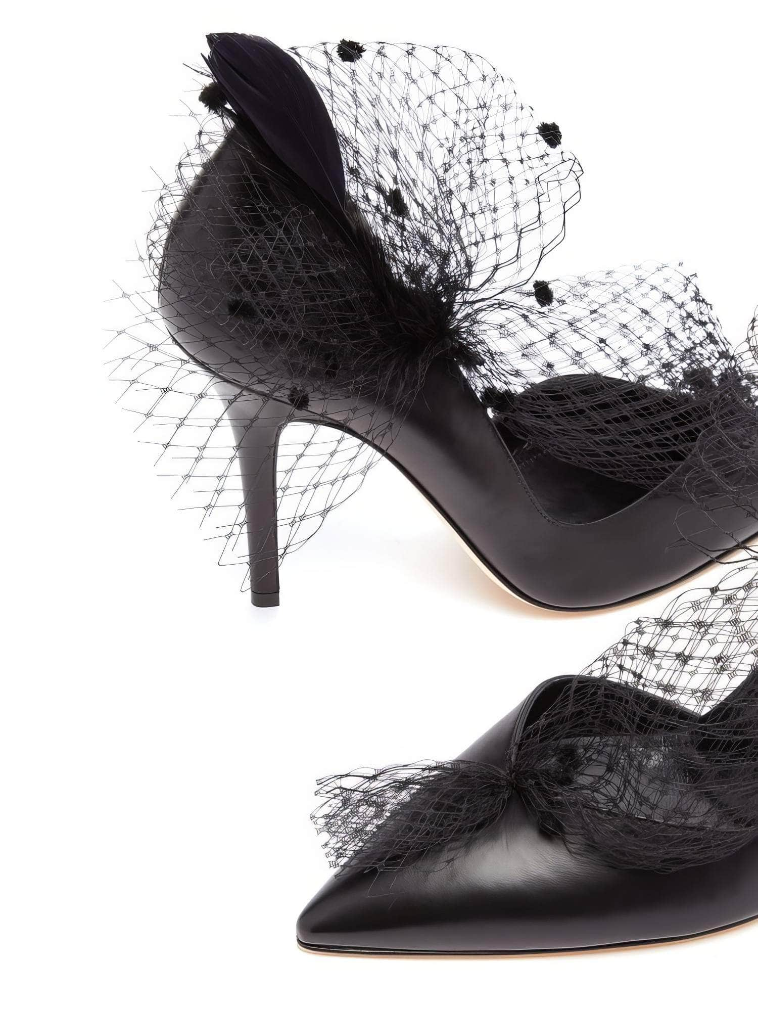 Feather Point Toe Party Banquet Heels