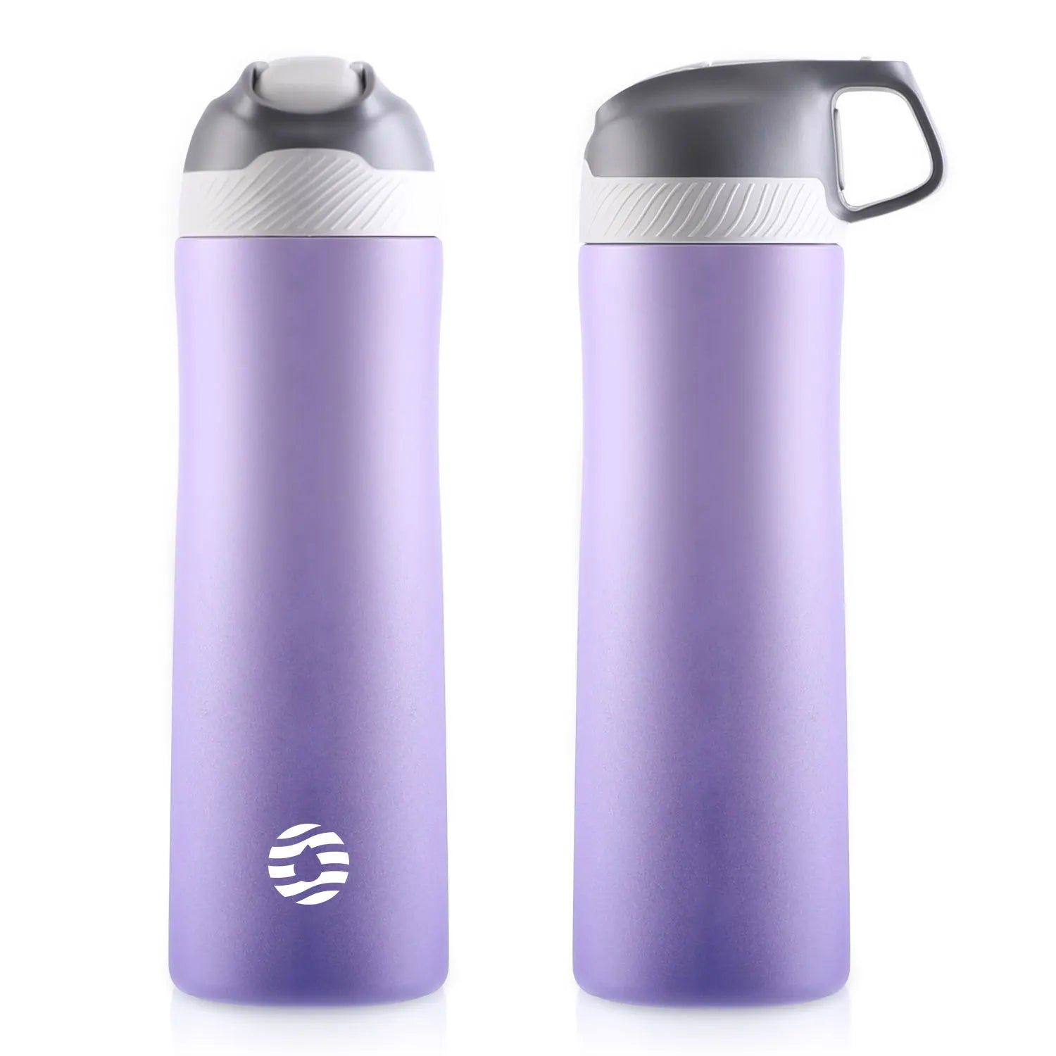 FEIJIAN Insulated Water Bottle with Straw Lid - Double Wall Thermos, Stainless Steel, Keeps Hot and Cold for School, Sports, Travel Gradient Purple550ml / 550-710ml / CHINA