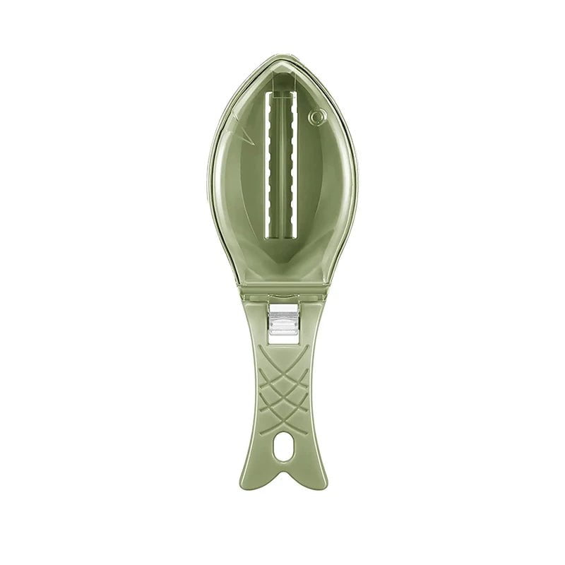 Fish Scaler - Fast Fish Scale Remover, No Mess Fish Descaler Tool, Skin Brush Scraping Cleaning Peeler Scraper green