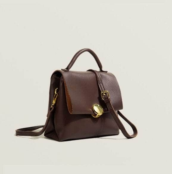 Flap Tote Shoulder Purse Coffee