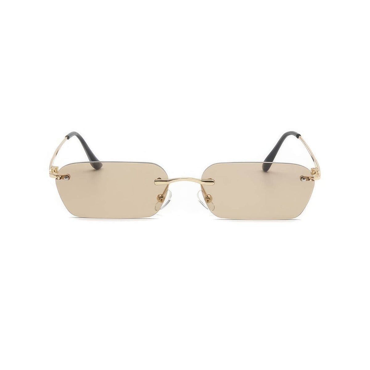 Flat Top Square Sunglasses Tea/Gold / Resin
