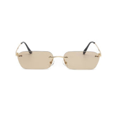 Flat Top Square Sunglasses Tea/Gold / Resin