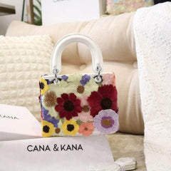 Floral Embroidered Multicolor Handbag Multicolor