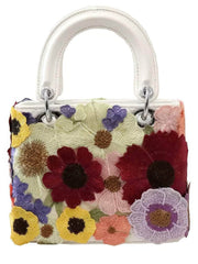 Floral Embroidered Multicolor Handbag Multicolor