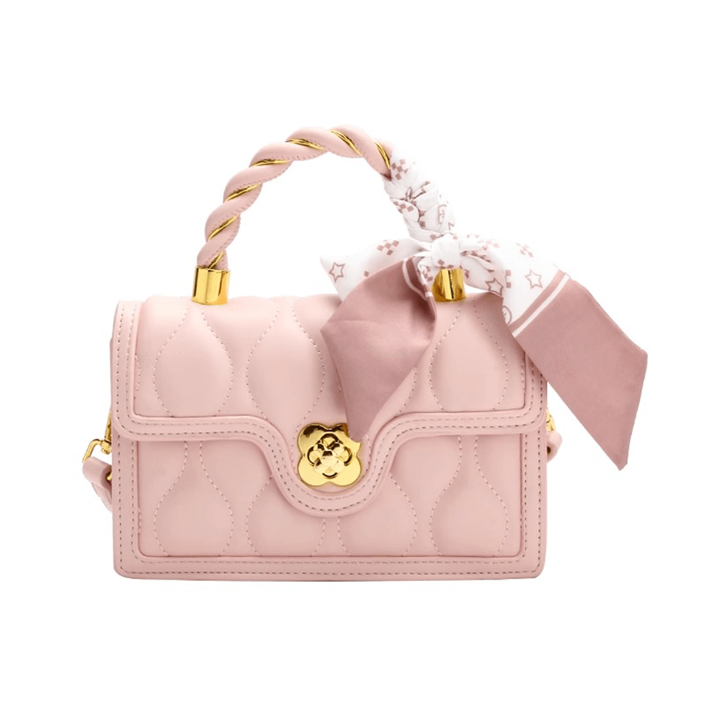 Floral Flap Mini Bag with Metallic Accents