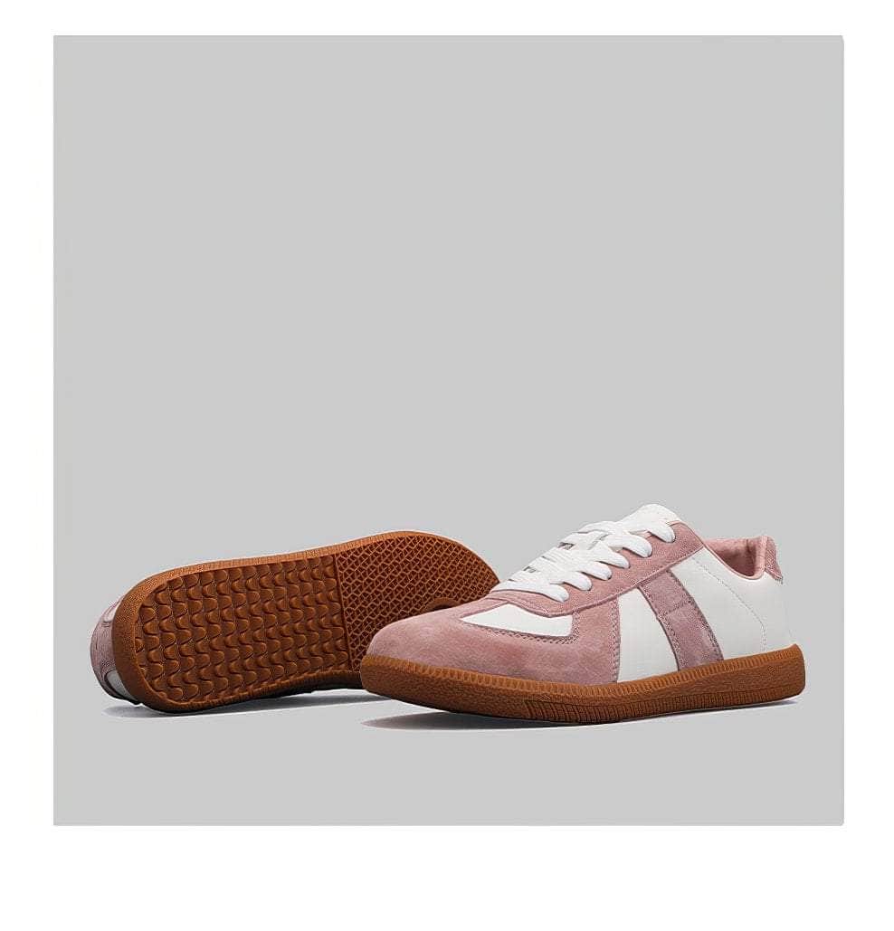 Full Grain Leather Suede Women Trainers