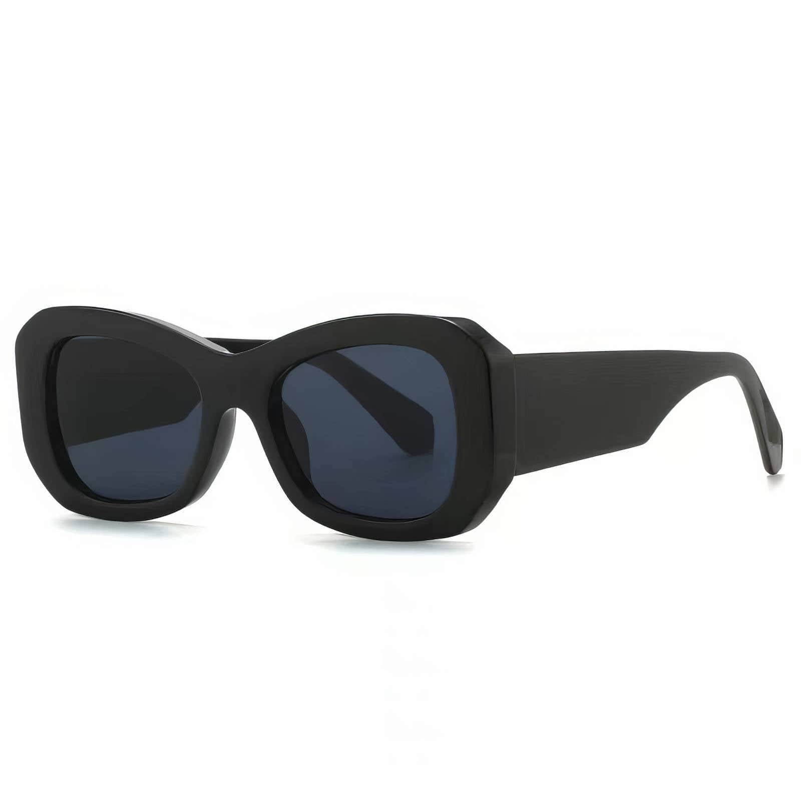 Funky Trending Square Sunglasses Black/Gray / Resin