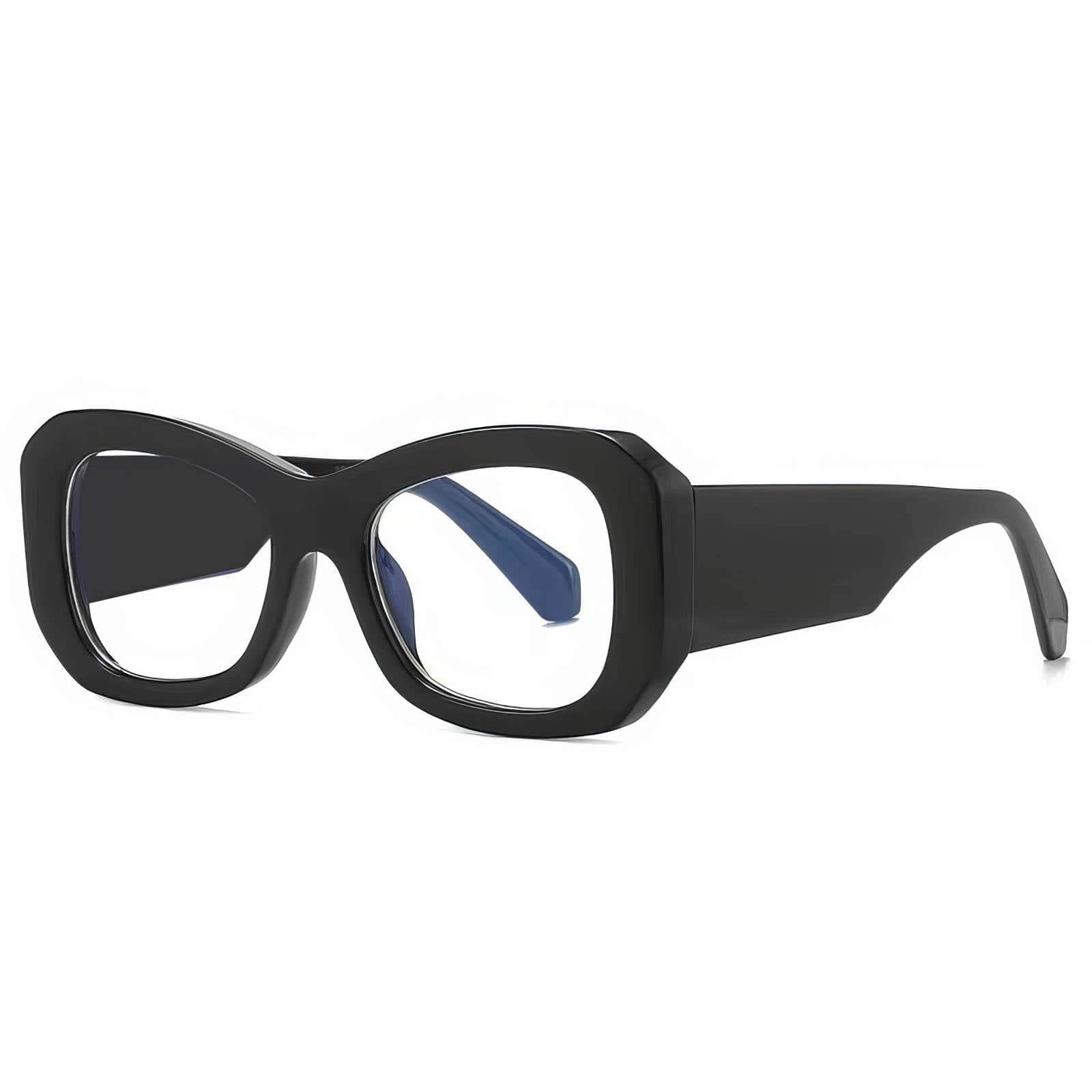 Funky Trending Square Sunglasses Black/White / Resin