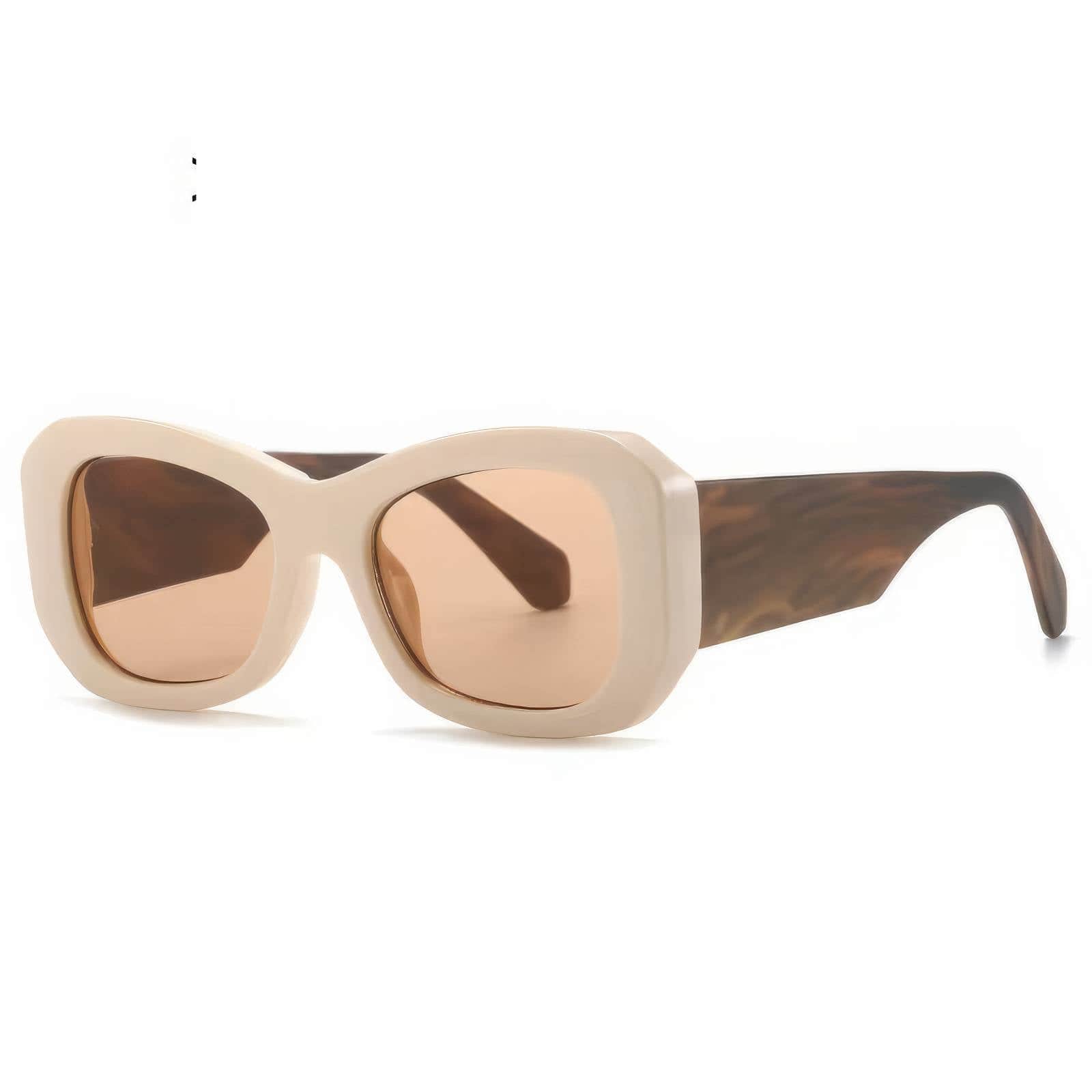 Funky Trending Square Sunglasses Ivory / Resin