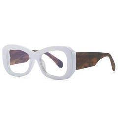 Funky Trending Square Sunglasses White/White / Resin