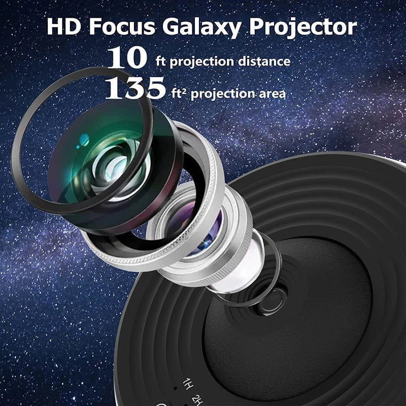 Galaxy Projector Night Light: 360° Rotate Planetarium Lamp for Kids Bedroom - Valentine's Day Gift, Wedding Decor 12  in 1 Projector / USB Plug