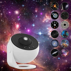 Galaxy Projector Night Light: 360° Rotate Planetarium Lamp for Kids Bedroom - Valentine's Day Gift, Wedding Decor 12  in 1 Projector / USB Plug