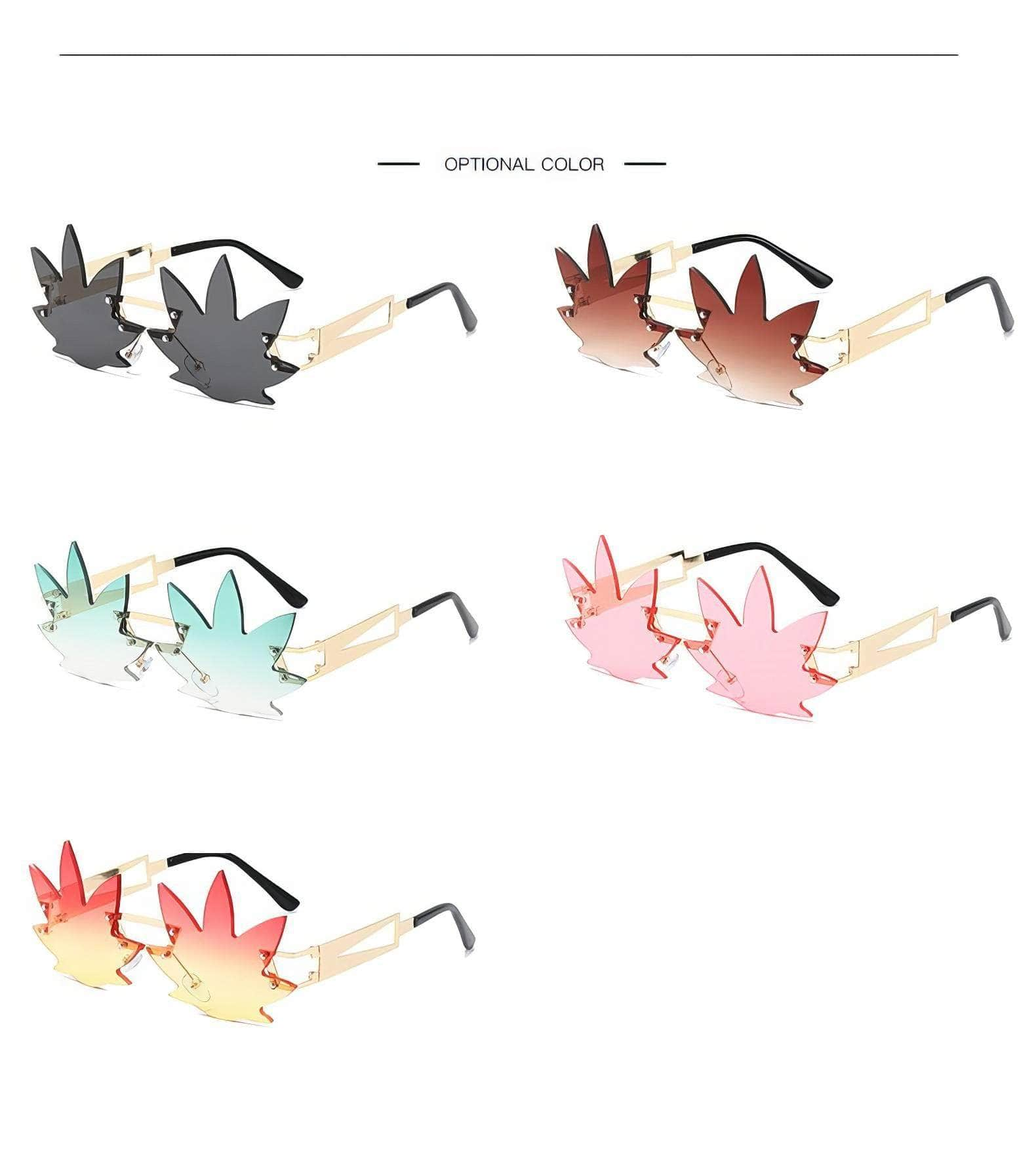 Generic Maple Leaf Sunglasses Unique Style