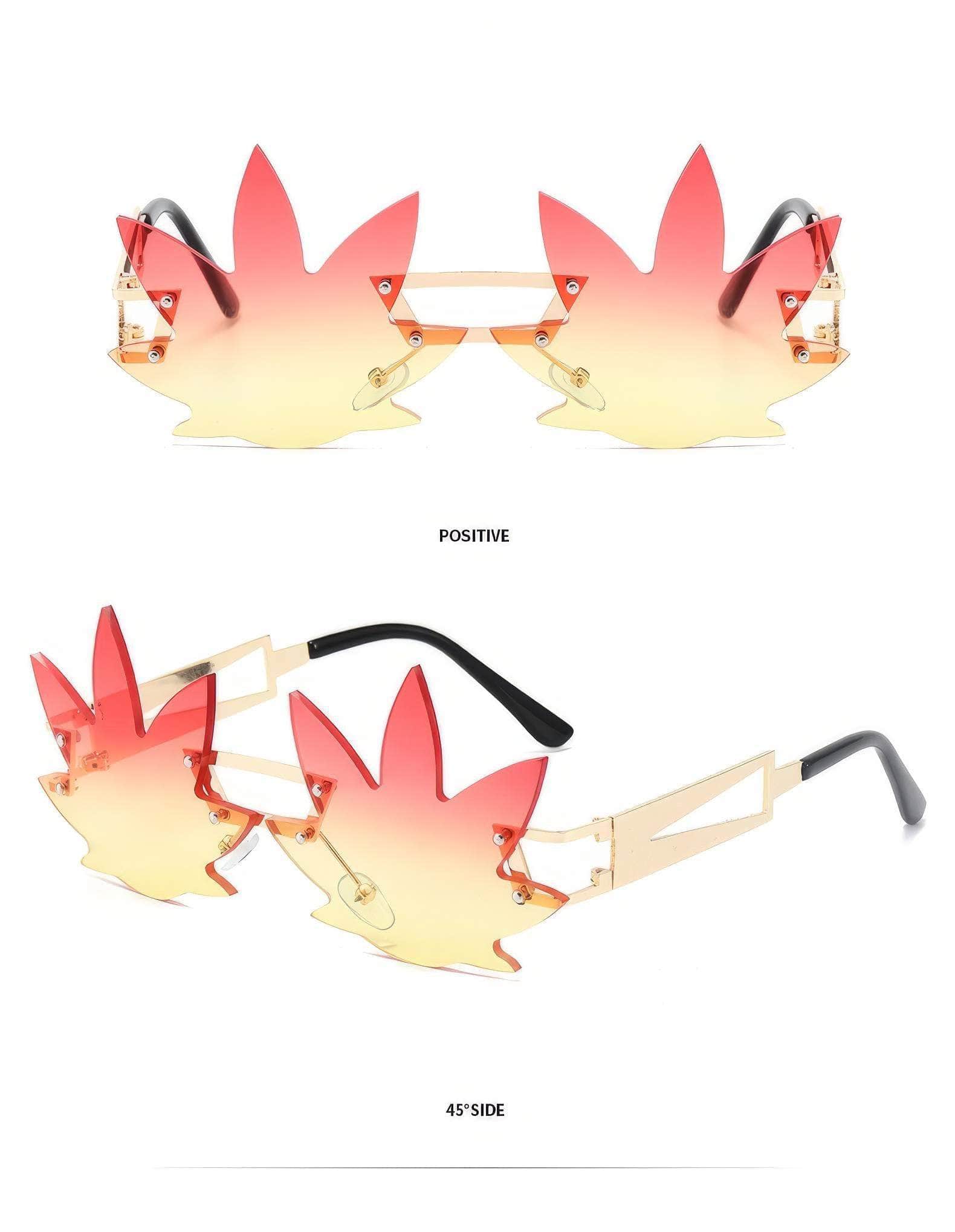 Generic Maple Leaf Sunglasses Unique Style