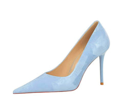 Geometric Gradient Pointy Toe Stilettos EU 33 / LightSkyBlue / 10CM