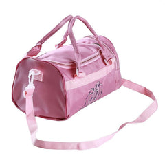 Girls' Pink Lace Ballet Dance Bag: Duffel for Ballet Class with Crossbody, Name Embroidery - Ballet Handbag, Shoulder Bags Pink