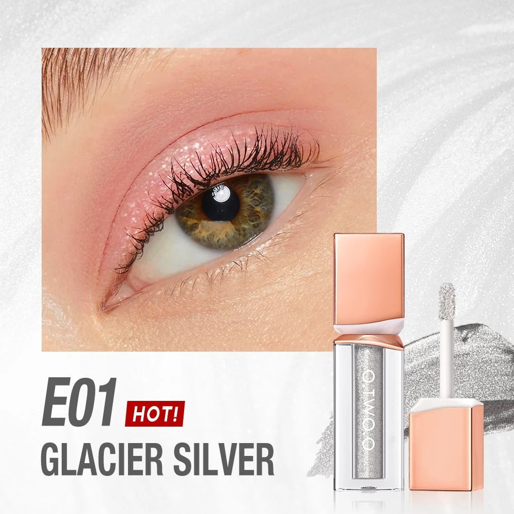 Glitter Liquid Eyeshadow Highlighter - 6 Colors, Long-lasting, Lightweight Silkworm Matte Eye Shadow Makeup E01