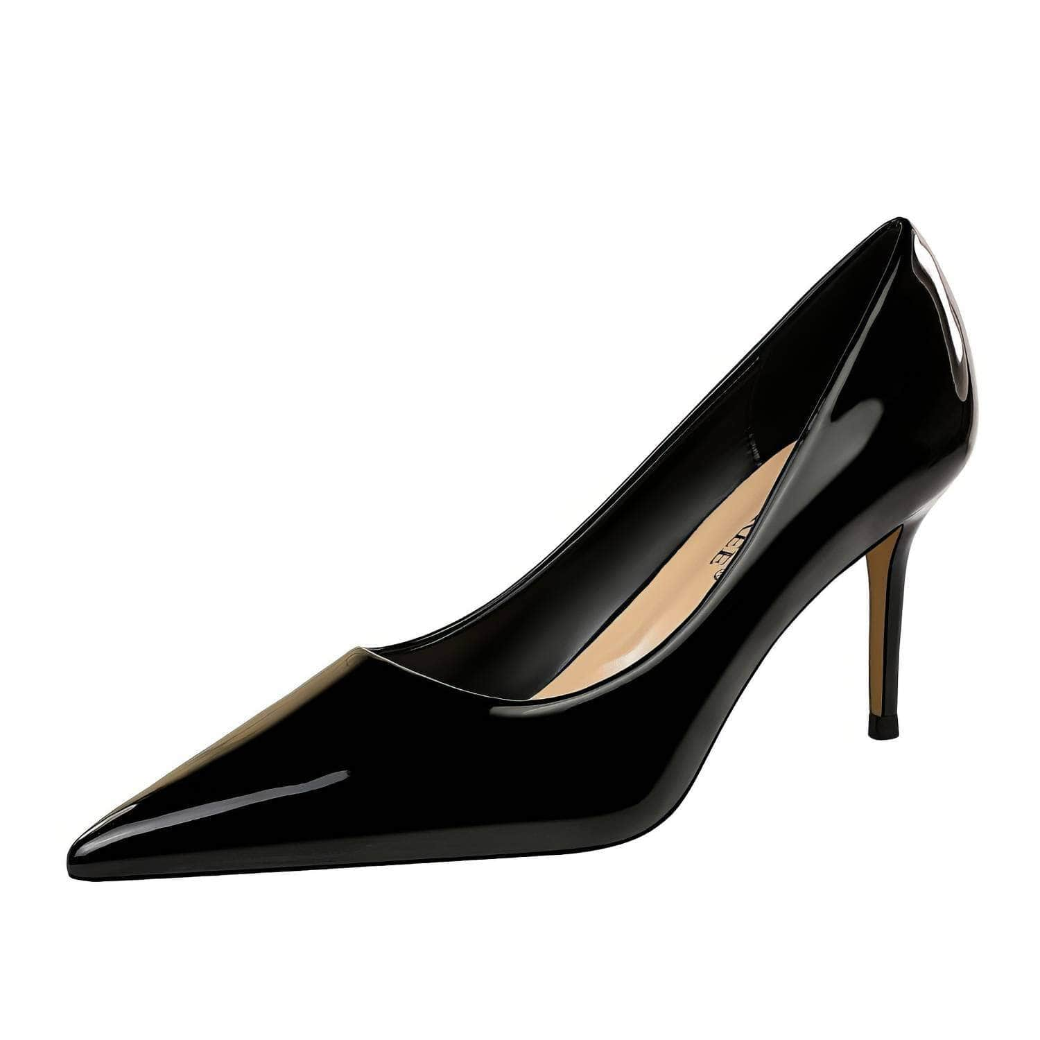 Glossy Finish Pointy Toe Pumps